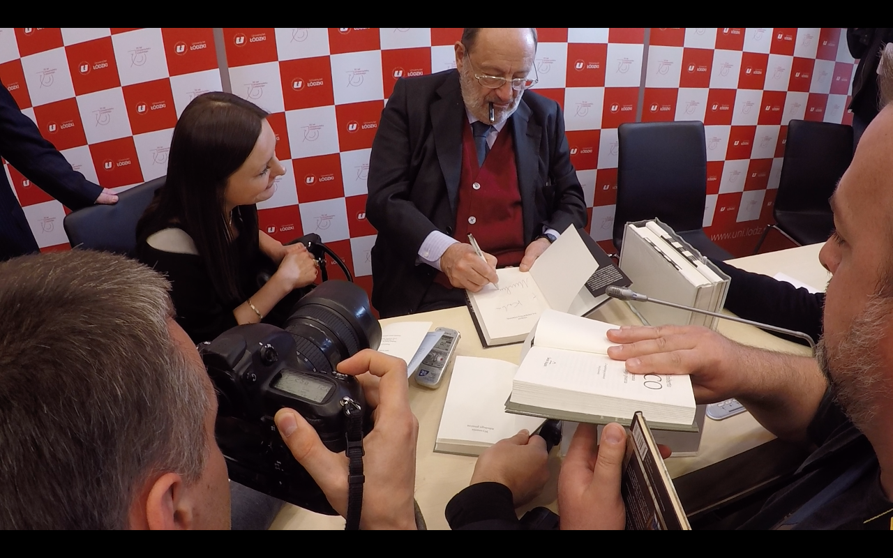 Umberto Eco, Łódź, wideo.